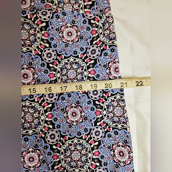 Loft Womens Blue Multicolor Patterned Short Sleeve Button Up Mini Dress Size XS - Picture 8 of 10